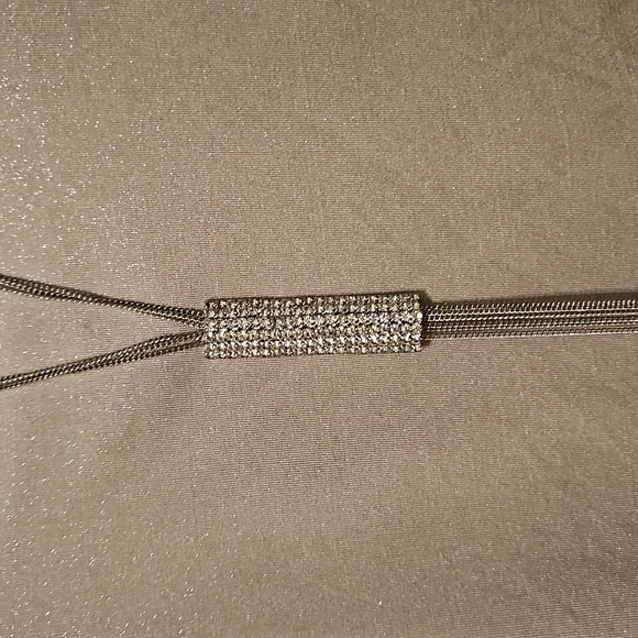 Suen Silver-tone 3 Strand Crystal Pendant Necklace - Picture 2 of 6